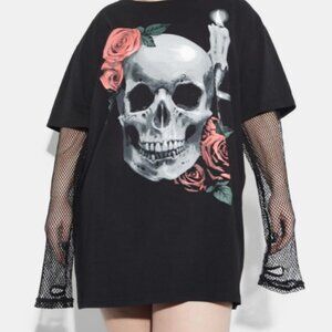 ETERNAL LONELY VIGIL FISHNET GRAPHIC TEE